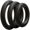 Optimale Lot de 3 Anneaux Silicone 10mm Noirs
